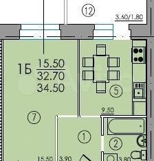 Продаю 1-комнатную квартиру, 35.3 м2, Вологда, Северная улица, микрорайон Водники