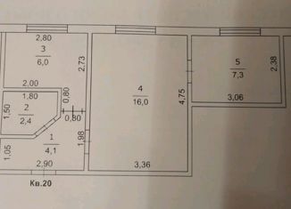 Продается двухкомнатная квартира, 35.8 м2, посёлок городского типа Ивня, улица Калинина, 8