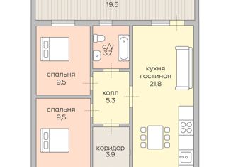 Продажа дома, 70 м2, село Кривцы, Рязанское шоссе