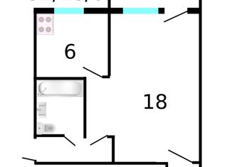 Продается 1-ком. квартира, 32.3 м2, Воронежская область, Плехановская улица, 58