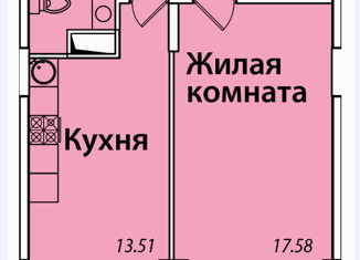 Продажа 1-комнатной квартиры, 50.2 м2, Чебоксары, проспект Тракторостроителей, 72к1