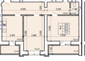 Продажа 2-комнатной квартиры, 73.7 м2, Энгельс, Вокзальная улица, 50, ЖК Локомотив