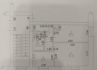 Продам 2-ком. квартиру, 41 м2, село Константиновка, Школьная улица, 14