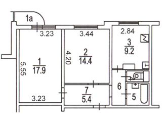 Продаю двухкомнатную квартиру, 53.8 м2, Москва, Керамический проезд, 75к1, станция Лианозово