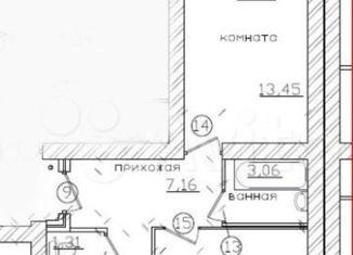 Продажа двухкомнатной квартиры, 51 м2, посёлок Красный Бор, Солнечная улица, 24