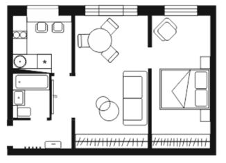 Продажа двухкомнатной квартиры, 45 м2, Новосибирск, Танковая улица, 17, метро Заельцовская