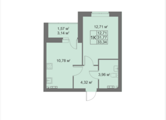 Продается 1-ком. квартира, 33.34 м2, Верхняя Пышма, улица Алексея Латышова, 5