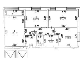 Трехкомнатная квартира на продажу, 79 м2, Чебоксары, улица Энергетиков, 17к1, ЖК Олимп