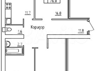 Продажа 3-комнатной квартиры, 74.6 м2, поселок городского типа Стройкерамика, улица Академика Дмитрия Козлова, 11