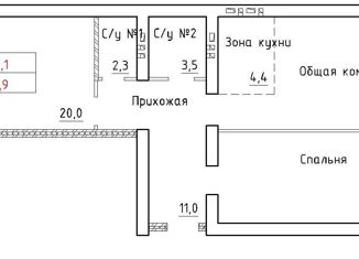 Продается 3-ком. квартира, 81.9 м2, посёлок Элитный, Венская улица, 11