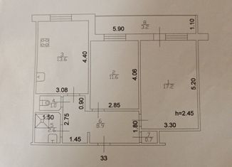 Продаю 2-комнатную квартиру, 58.8 м2, Казань, улица Юлиуса Фучика, 14А