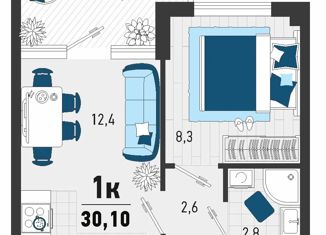 Продам 1-комнатную квартиру, 30.1 м2, село Агой, Конечная улица, 4