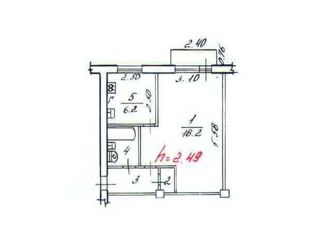 Продаю 1-ком. квартиру, 31 м2, Череповец, Московский проспект, 44