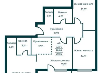 Продам 4-комнатную квартиру, 79.95 м2, Свердловская область, Трудовая улица