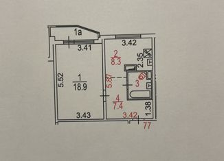 Продаю однокомнатную квартиру, 37.7 м2, Москва, улица Декабристов, 28к2, улица Декабристов