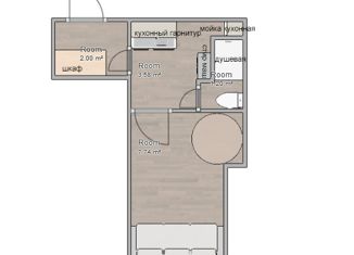Продажа квартиры студии, 14.5 м2, Пермь, Вижайская улица, 24, Свердловский район