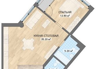 Продажа однокомнатной квартиры, 65.7 м2, Екатеринбург, Гаринский переулок, 3, ЖК Гаринский 3