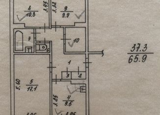 Продается трехкомнатная квартира, 65.9 м2, Петропавловск-Камчатский, улица Ларина, 11, микрорайон Северо-Восток