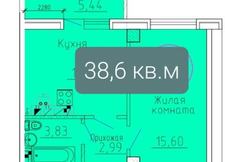 Однокомнатная квартира на продажу, 38 м2, Ростовская область, Московская улица, 269