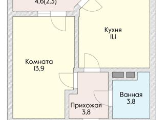 Продам однокомнатную квартиру, 33.5 м2, Краснодар, микрорайон Южане, улица Даниила Смоляна, 80