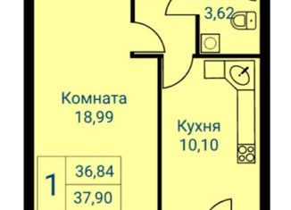 Продам 1-комнатную квартиру, 36.84 м2, Арамиль, улица Текстильщиков, 4А