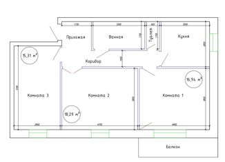Трехкомнатная квартира на продажу, 73.5 м2, Москва, проезд Нансена, 2к2, проезд Нансена