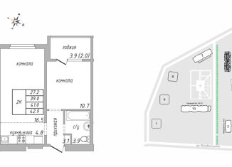 Продажа двухкомнатной квартиры, 42.9 м2, Алтайский край, 6-я Нагорная улица, 15Г/5