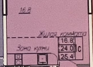 Продается квартира студия, 25.4 м2, поселок городского типа Афипский, улица 50 лет Октября, 109