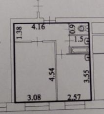 Продам 1-комнатную квартиру, 33.3 м2, село Белоярск, Центральная улица, 20