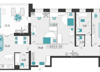 Продаю трехкомнатную квартиру, 121.5 м2, Краснодарский край, улица Портовиков, 39/2