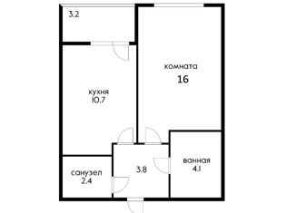 Продаю 1-комнатную квартиру, 34.1 м2, Краснодар, улица Петра Метальникова, 36