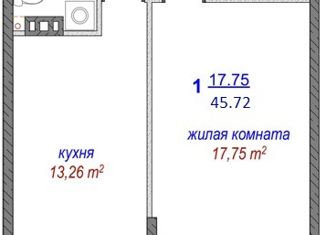 Продам однокомнатную квартиру, 45.72 м2, Сосновый Бор, Комсомольская улица