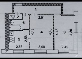 Продам 2-комнатную квартиру, 41.2 м2, Белгород, улица Гагарина, 23