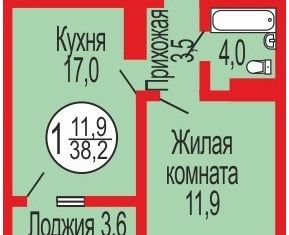 Продается однокомнатная квартира, 36 м2, Оренбург, ЖК Дубки, Уральская улица, 2/24