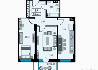 Продаю 2-комнатную квартиру, 54.5 м2, Ростов-на-Дону, улица Ларина, 45с6, ЖК Сердце Ростова 2
