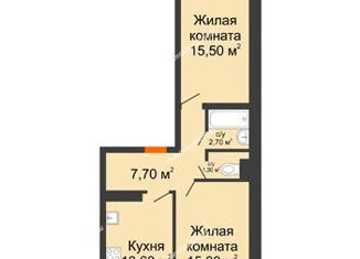 Продам двухкомнатную квартиру, 50 м2, Ростов-на-Дону, ЖК Скай Парк, улица Нансена, 83к1