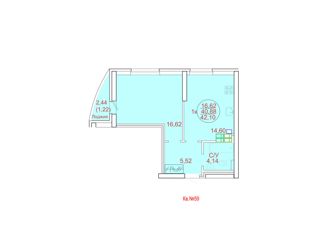 Продается 1-комнатная квартира, 42.1 м2, Самара, Осетинская улица, 12, ЖК Новая высота