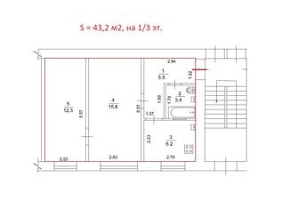 Продается 2-комнатная квартира, 43 м2, Евпатория, улица Казаса, 13