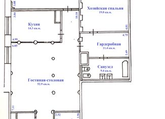 Трехкомнатная квартира на продажу, 163 м2, Москва, улица Новаторов, 8к2, Обручевский район