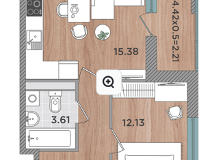 Продается однокомнатная квартира, 41.05 м2, Темрюк, Дальняя улица, 30