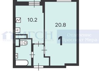 1-ком. квартира на продажу, 40 м2, Москва, Нарвская улица, 5А, Нарвская улица