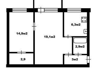 Продается двухкомнатная квартира, 44.8 м2, Республика Башкортостан, улица Свердлова, 42