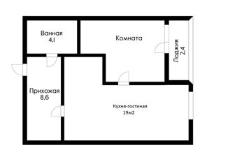 1-ком. квартира на продажу, 39.2 м2, Краснодарский край, улица Цезаря Куникова, 24к1