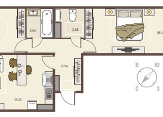 Продажа двухкомнатной квартиры, 65.25 м2, Курск, улица Энгельса, 115/3, Сеймский округ