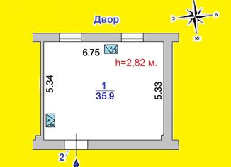 Сдача в аренду офиса, 35.9 м2, Москва, Ярославская улица, Ярославская улица