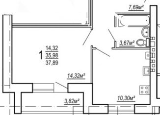 Продаю 1-комнатную квартиру, 37.34 м2, Волгоград, Трёхгорная улица, 19А, Дзержинский район