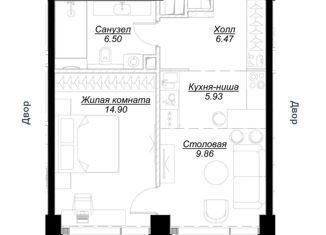 Продам однокомнатную квартиру, 43.5 м2, Москва, 4-я улица Марьиной Рощи, 12к1, район Марьина Роща