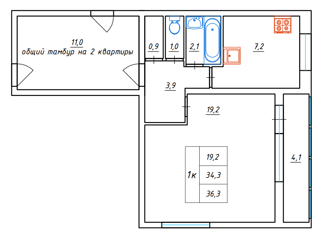 Продажа 1-комнатной квартиры, 36.3 м2, Колпино, бульвар Трудящихся, 24