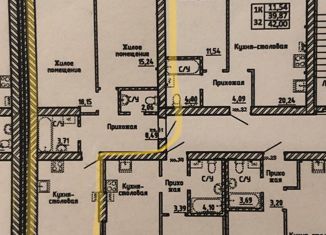 Продам двухкомнатную квартиру, 66.4 м2, Аксай, улица Строителей, 10/6к2