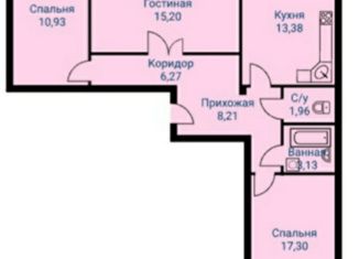 Продажа трехкомнатной квартиры, 76.1 м2, Арамиль, улица Текстильщиков, 4